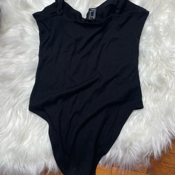 Black Ribbed Cami Bodysuit - Picture 5 of 6